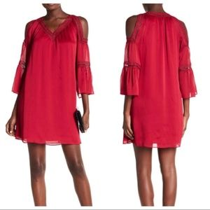 Ruby Red Cold Shoulder Dress